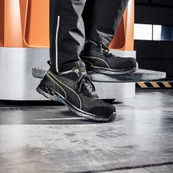 Baskets de sécurité S1P ESD HRO SRC Puma en microfibre raffinée en apparence de cuir.